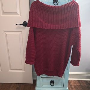 Maroon Oversized Sweater/ Sweater Dress